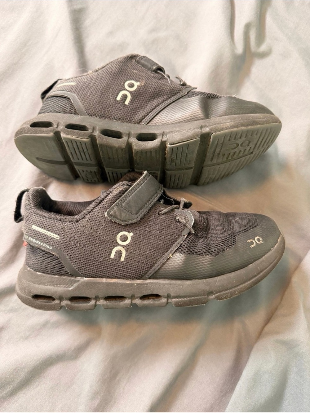 On Running Kids Black Athletic Sneakers